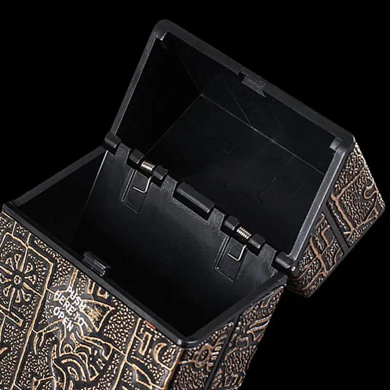 Cigarettes Box Holder Moisture Proof Large Capacity Squeeze-Proof Vintage Box Storage Box with Inner Buckle Switch Carrying Case