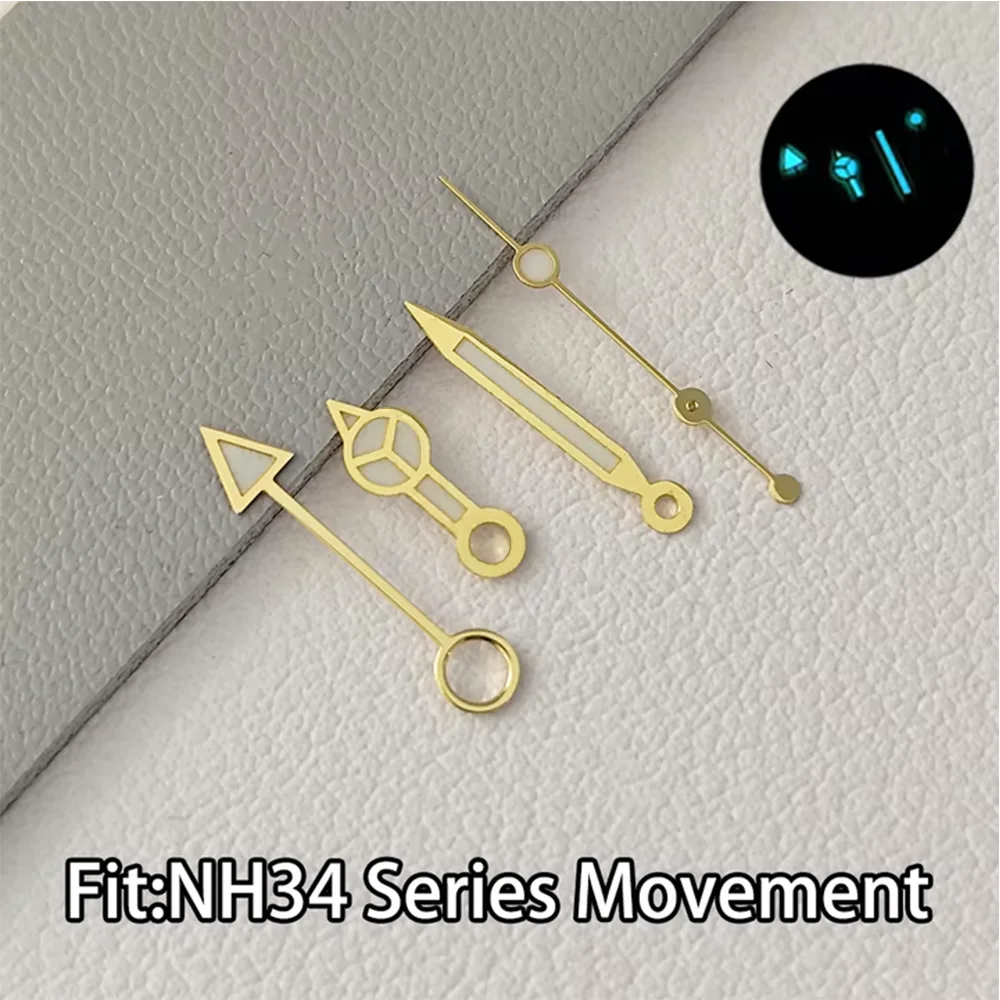 For NH34 GMT Hands Watch Hand Parts Blue&green BGW9 Luminous Suitable For NH35 Automatic Movement Watches Pointer Accessories view 5