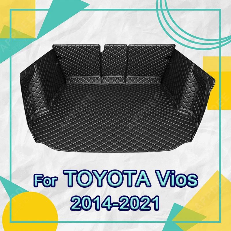 

Автоматический коврик в багажник с полным покрытием для Toyota Vios 2014-2021 20 19 18 17 16 15 Автомобильный чехол для багажника, внутренняя защита, аксессуары