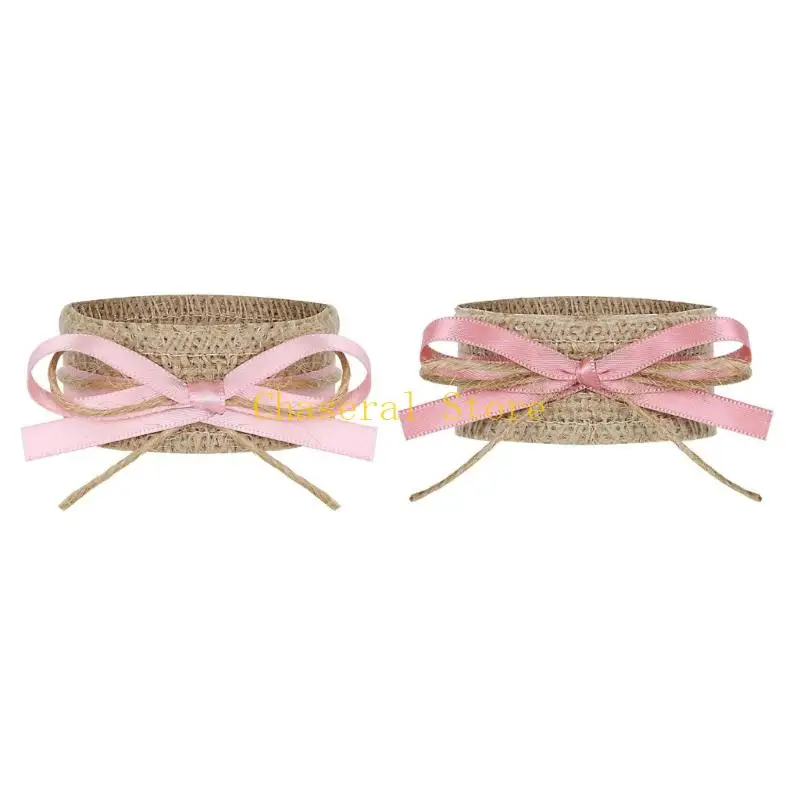 E7CE 2 Piece Delicate Christening Decorations With Pre-tied Bows And Anti Drip Functionality For Sacred Event
