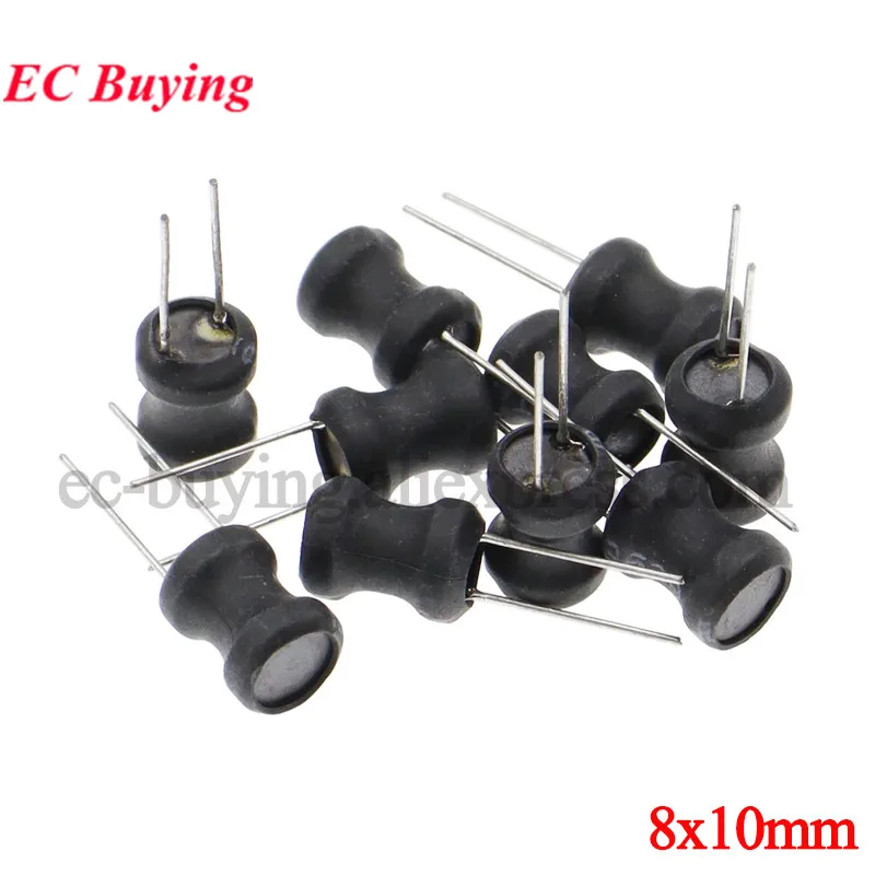 10Pcs 0810 I-shape Power Inductor 8x10mm 1uH 2.2uH 3.3uH 4.7uH 6.8uH 10uH 22uH 33uH 47uH 68uH 100uH 220uH 1MH 10MH Inductance