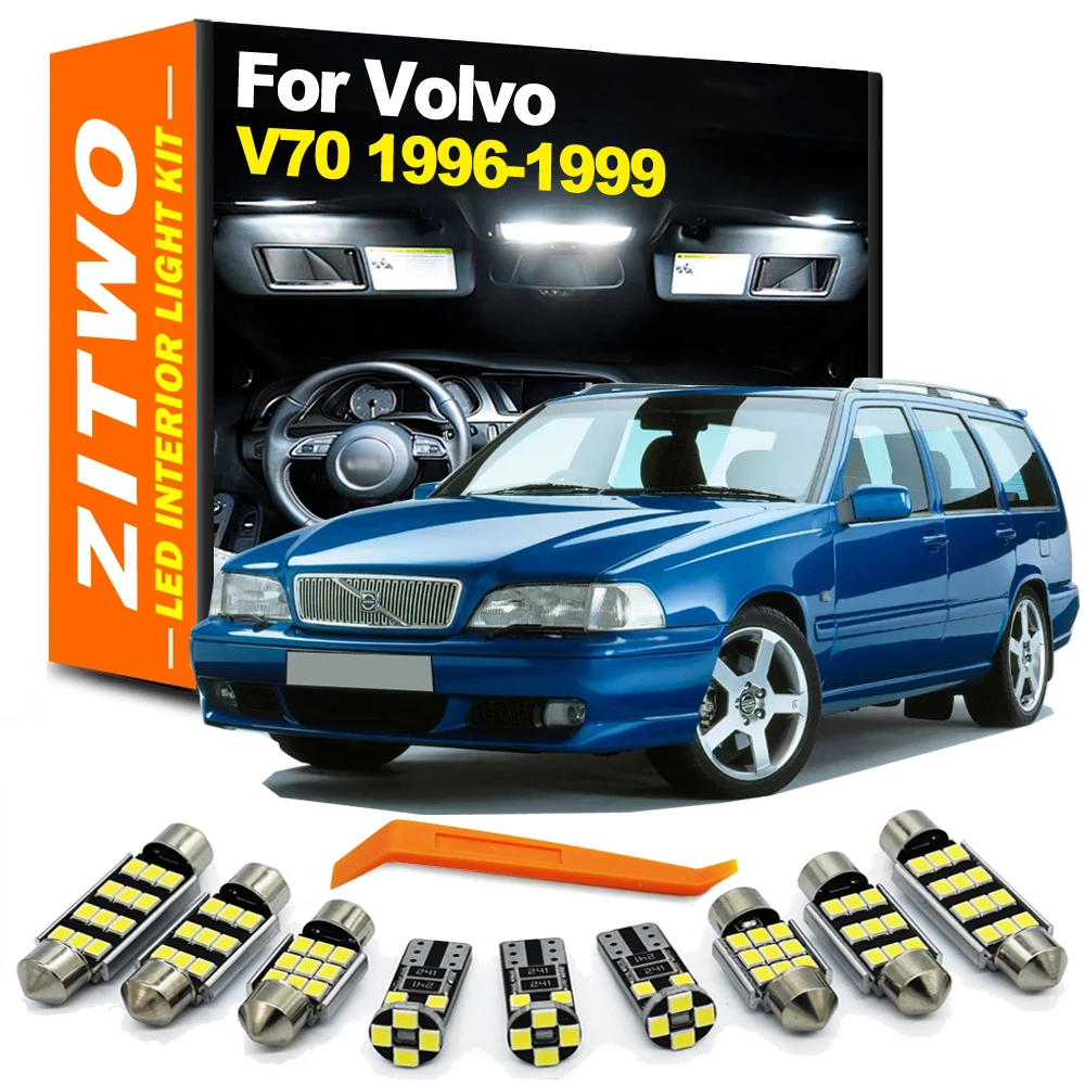 ZITWO 14 個完全な LED インテリアドームマップフットドアカーテシライトキットボルボ V70 I MK1 1996 1997 1998 1999 車 LED 電球