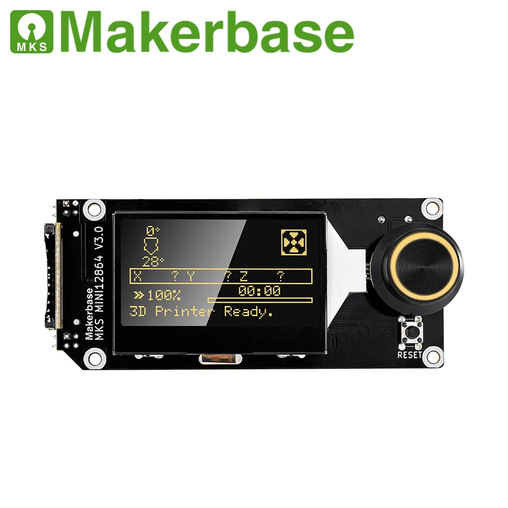 Makerbase MKS MINI12864 V3 Włóż kartę SD Przedni ekran LCD Inteligentny wyświetlacz Części do drukarek 3D MKS SKR VORON mini 12864