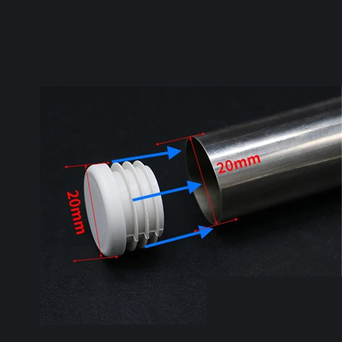 

White Round Plastic Blanking End Caps Tube Pipe Inserts Plug Bung Diameter 16mm 19mm 22mm 25mm 28mm 30mm 32mm 38mm 50mm