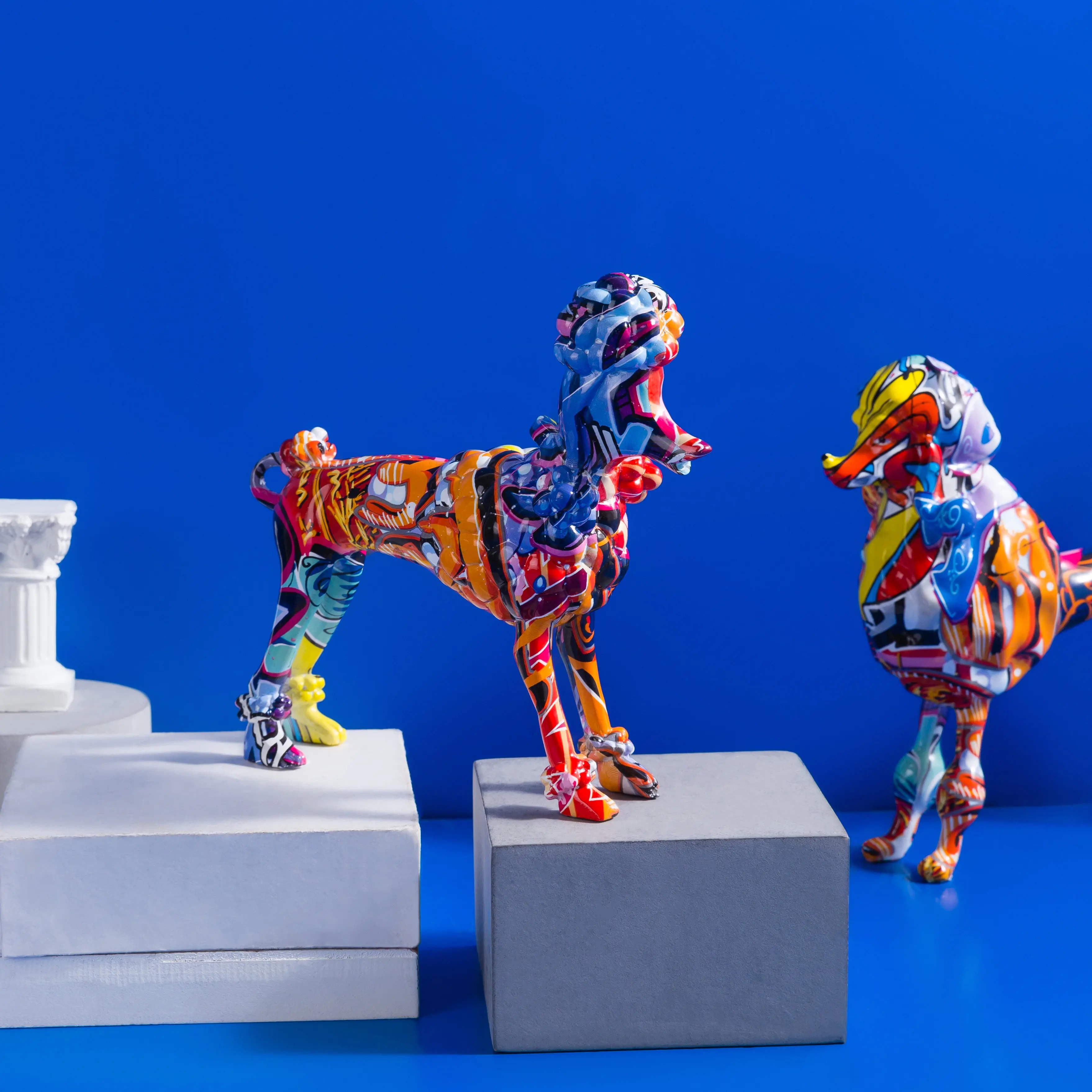 Colorful Graffiti Poodle Decor 6
