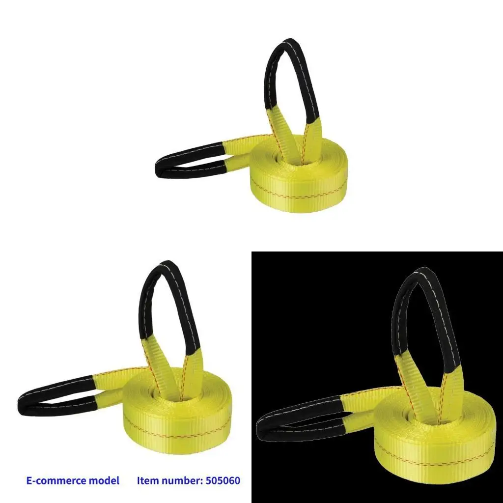 Strong Winch Rope 5 Meter Towing Strap 9 Ton Pulling Power For Most Vehicle Types Automotive Tow Strap  