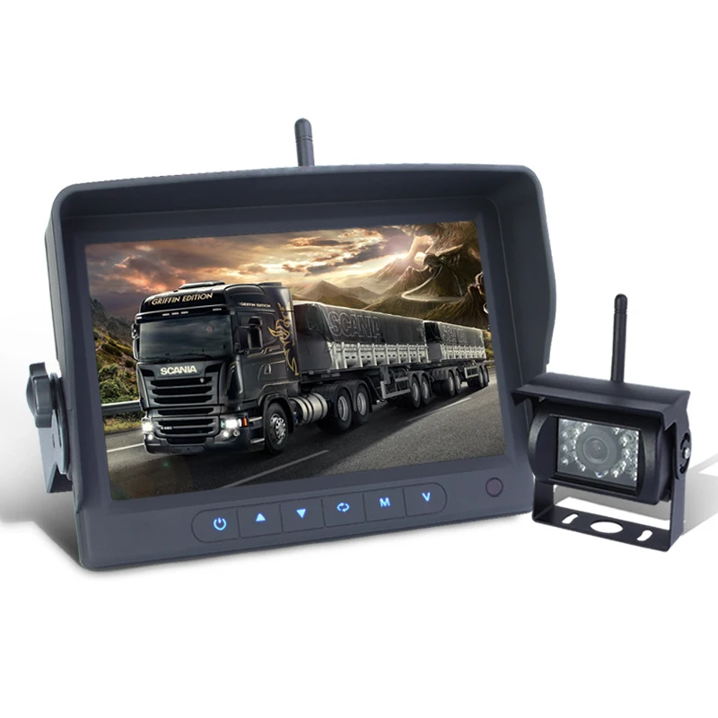 

2.4G Wireless Reverse Reversing Cam era 7" wireless truck system 9-36V backup came ra for Truck Bus Caravan RV Van Trailer