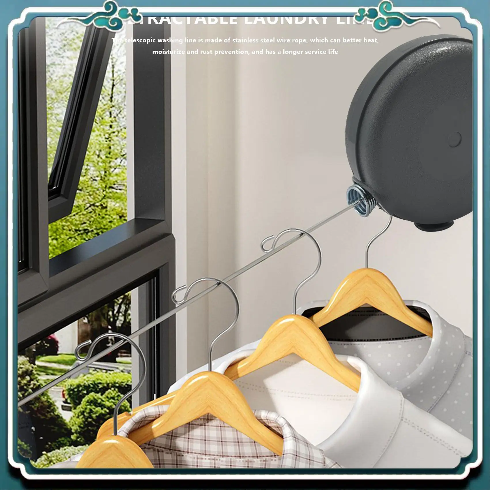 

Premium Retractable Clothesline,Heavy Duty Clothes Dryer Clothes Drying,Hanging Drying Rack For Indoor Outdoor Laundry Drying