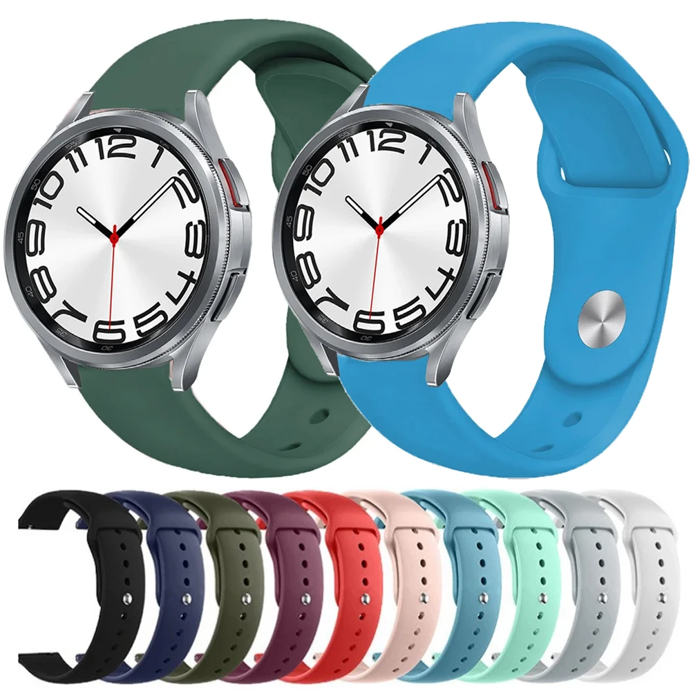 20mm Silikonarmband für Samsung Galaxy Watch 7/6/5/4 40mm 44mm 5 Pro 45mm Armband Uhrenband für Watch 6 4 Classic 47mm 46/43mm