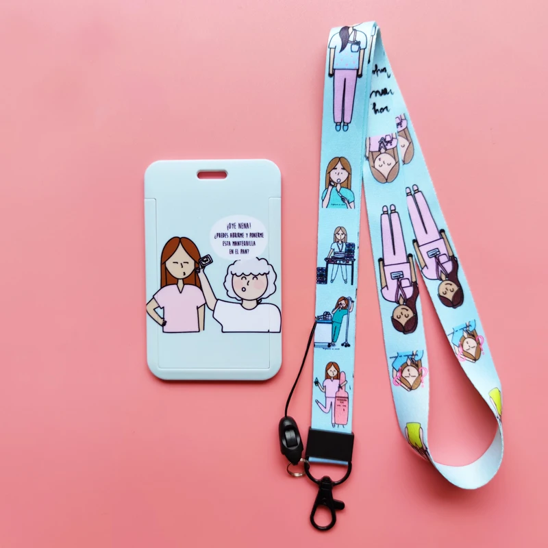 Neue Kreative Arzt Krankenschwester Lanyards ID Abzeichen Halter Frauen Karte Halter Hängen Seil Mädchen Lanyard Karte Fall Versenkbare Clip – Detail 11