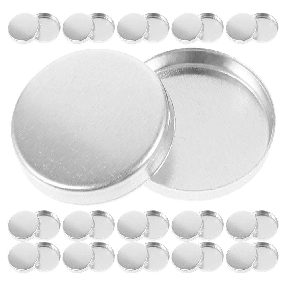 30pcs Empty Eyeshadow Pans Round Makeup Palette Small Powder Trays For Travel Blush Highlighter Lip Balm Storage