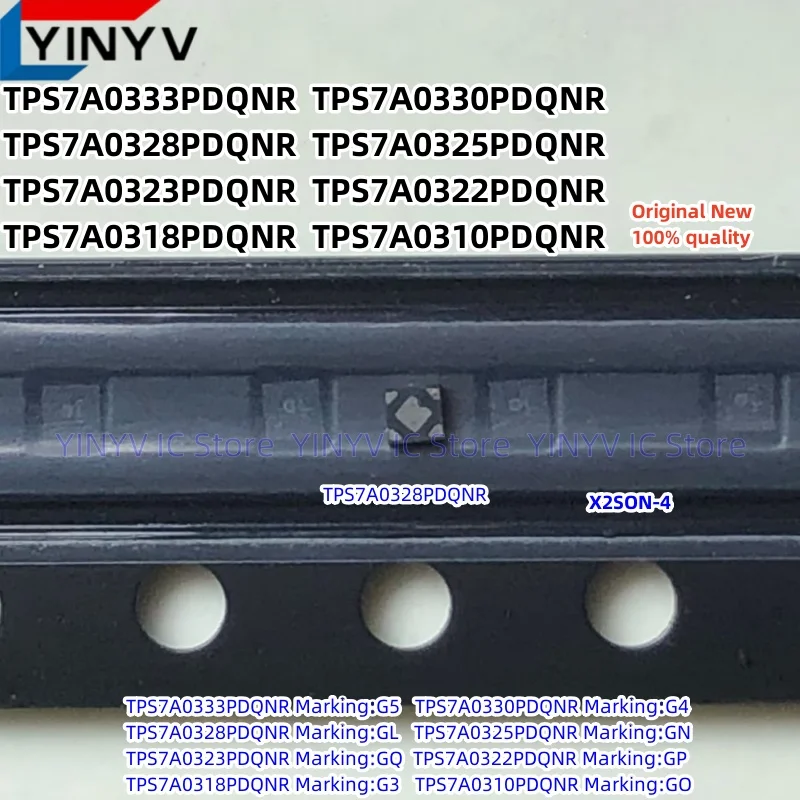 20 Stück TPS7A0333PDQNR TPS7A0330PDQNR TPS7A0328PDQNR TPS7A0325PDQNR TPS7A0323PDQNR TPS7A0322PDQNR TPS7A0318PDQNR TPS7A0310PDQNR – Detail 1