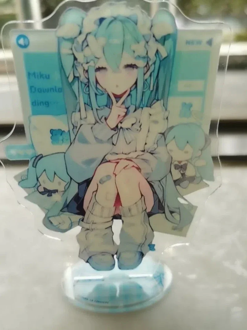 

Новое аниме Хацунэ Мику каваи, поза для сидения, акриловая доска, модель, кронштейн, украшение для рабочего стола, периферийные устройства в стиле аниме, подарки