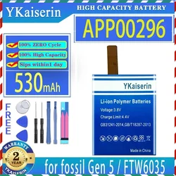 YKaiserin 530mAh Replacement Battery APP00296 for fossil Gen 5 Gen5/for Julianna HR FTW6035 Digital Batteries