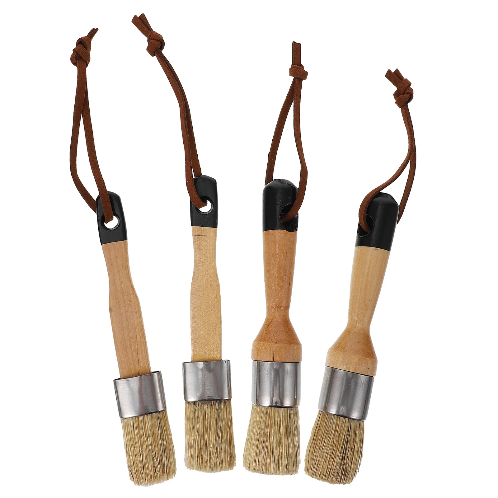 

4 Pcs/set 11 Inch Wooden Handle Paint Varnish Brush Home Decoration Brush paint brush paint set paint tool