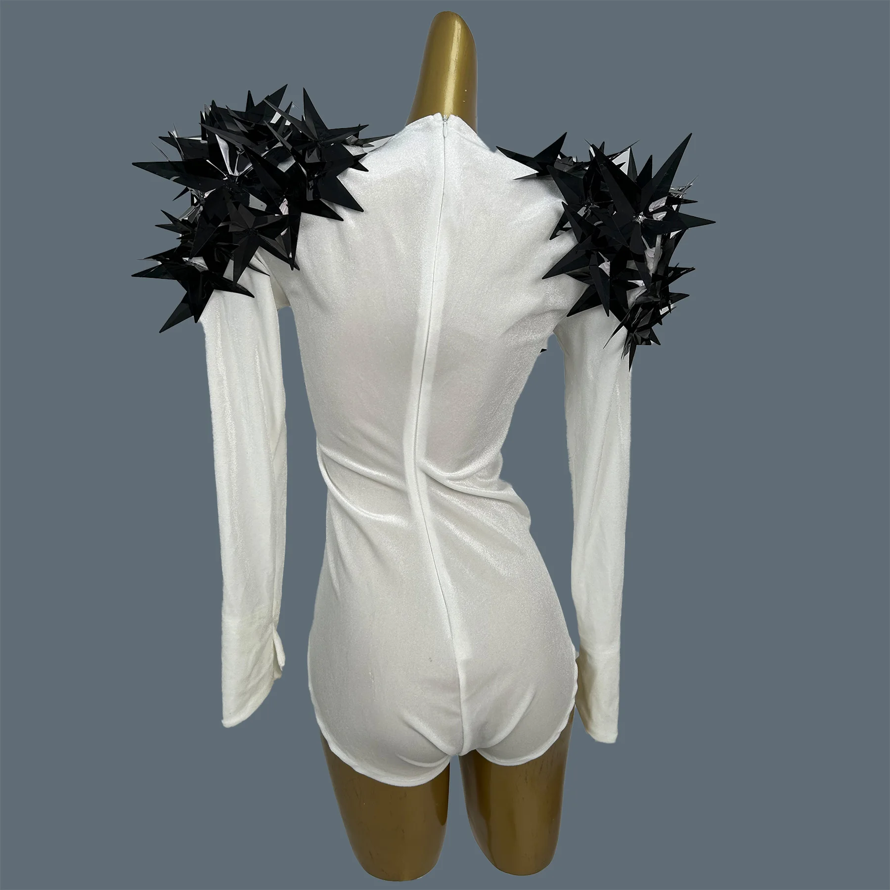 Women Dance Show Five-pointed Star Sequin Bodysuit Velvet Club Carnival Party Sexy Outfit gig Drag Queen Performer Wear Hengxing