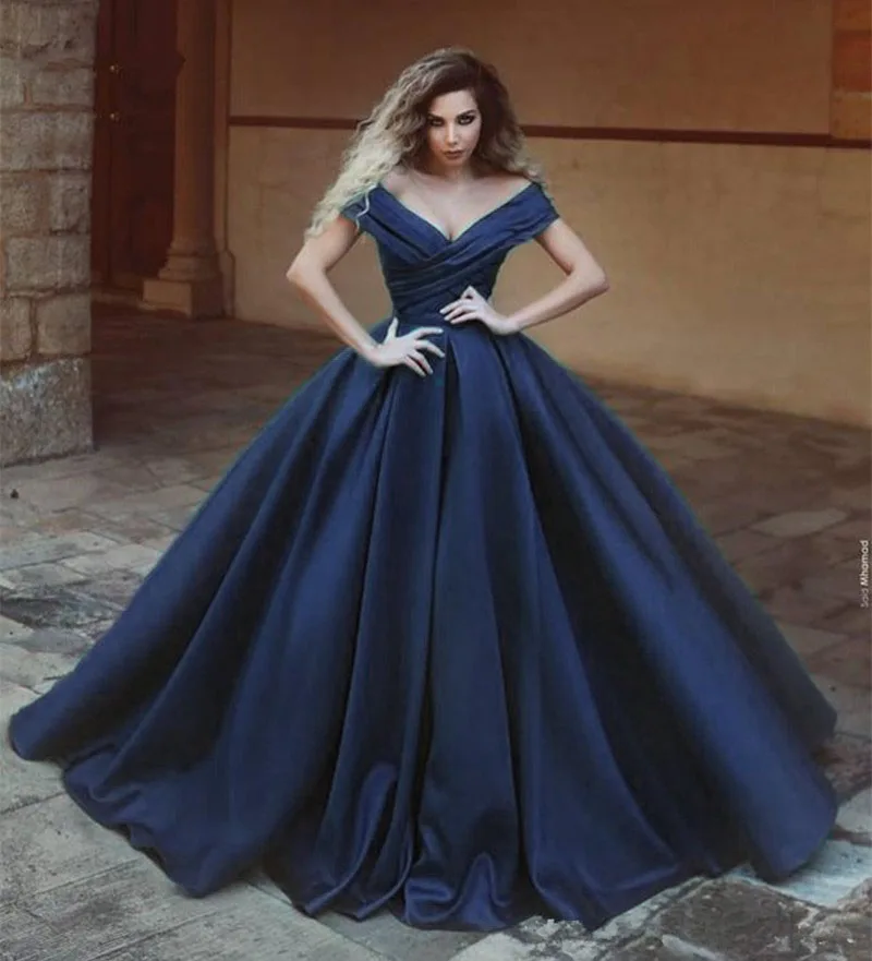 

Angelsbridep High Quliaty V-Neck Evening Dresses Satin Floor-Length Formal Cinderella Celebrity Gowns Robe De Soirée Femme