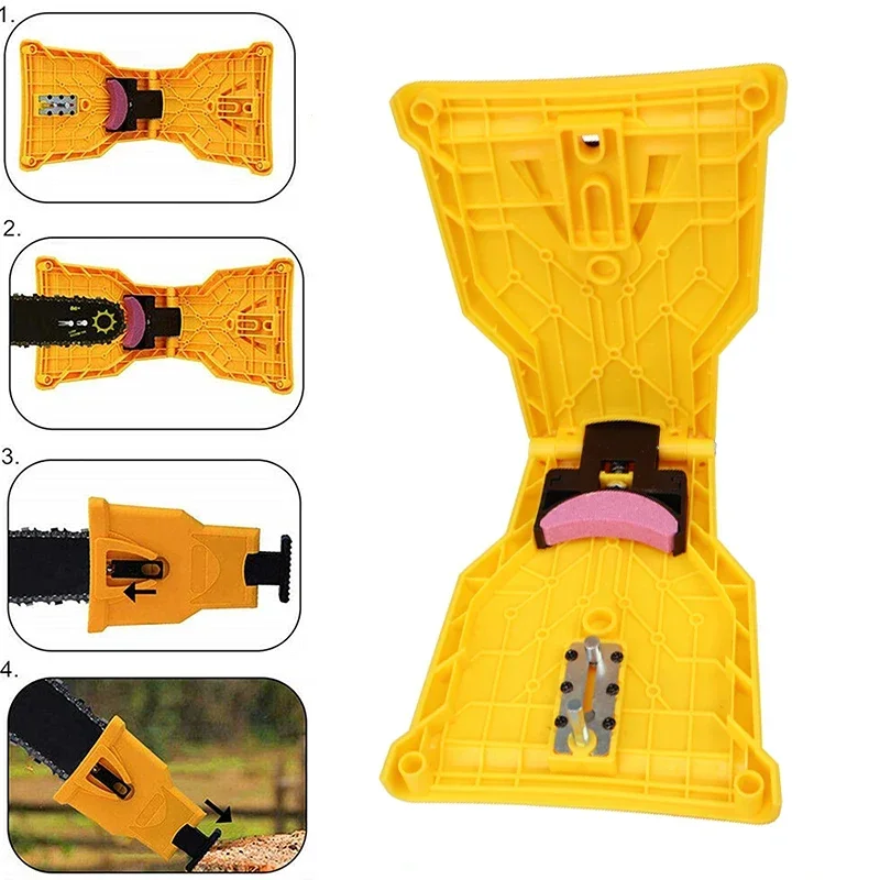 

Chainsaw Teeth Sharpener Portable Sharpen Chain Saw Bar-Mount Fast Grinding Sharpening Chainsaw Chain Woodworking Tools