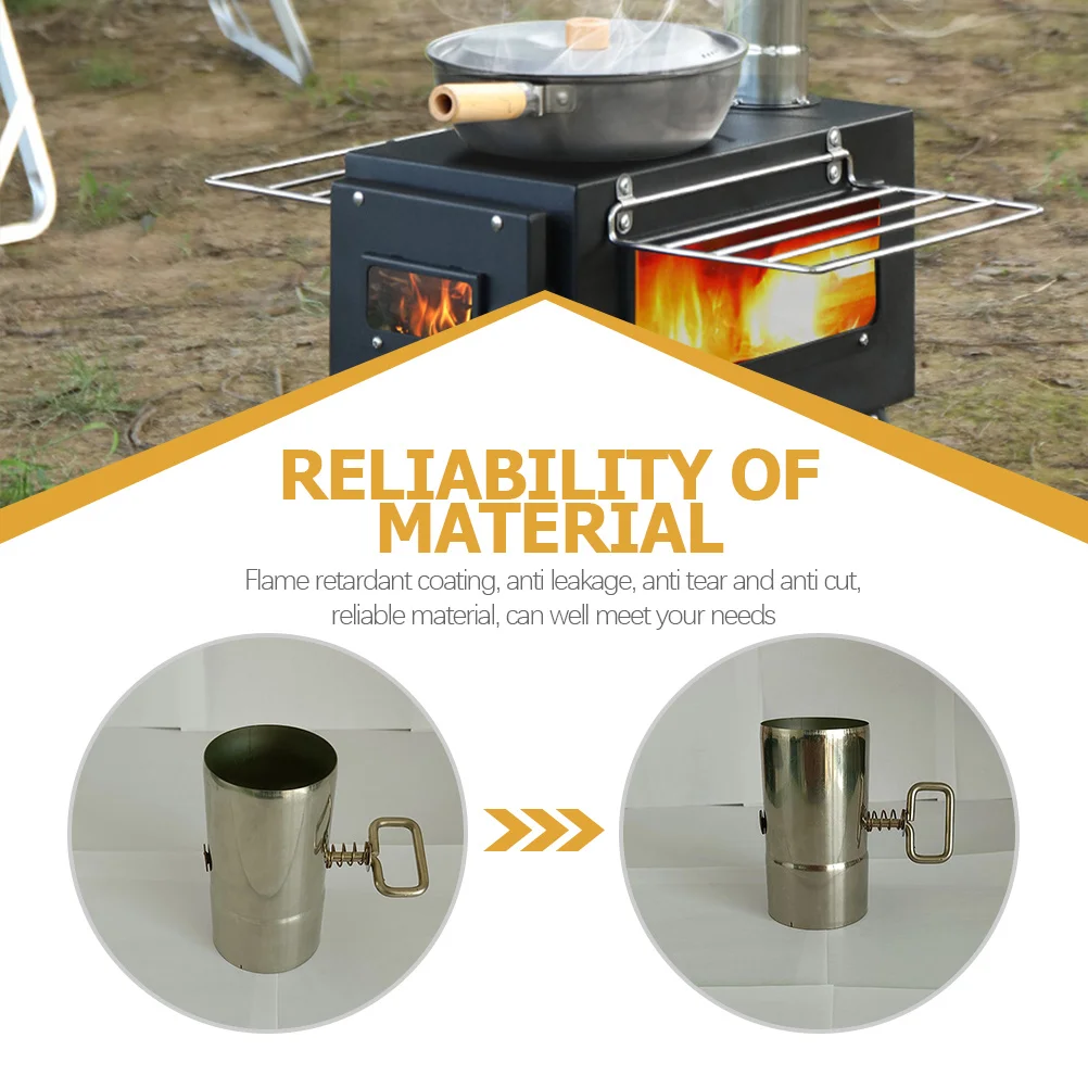 Tubo de escape ajustable de acero inoxidable para chimenea, retardante de llama, antifugas, manguera de Camping para cocina