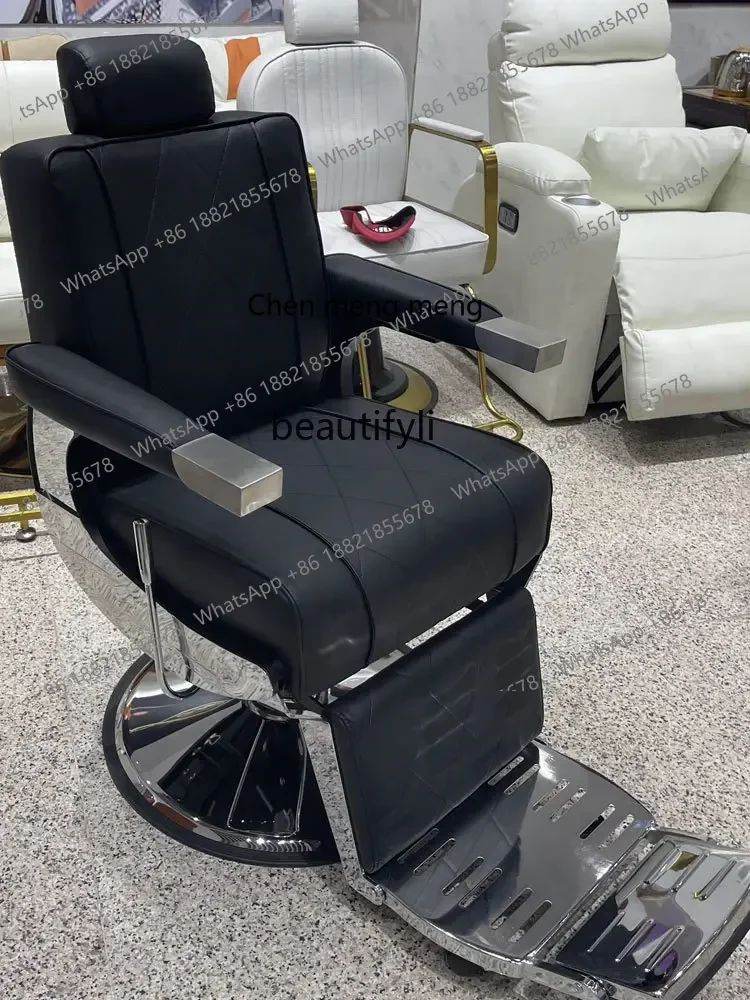 

D178 For Hair Salon Retro Executive Chair Men's Oil Head Chair Beauty Hair Cutting Scissors Distribution Inverted Hot Dyeing Cha