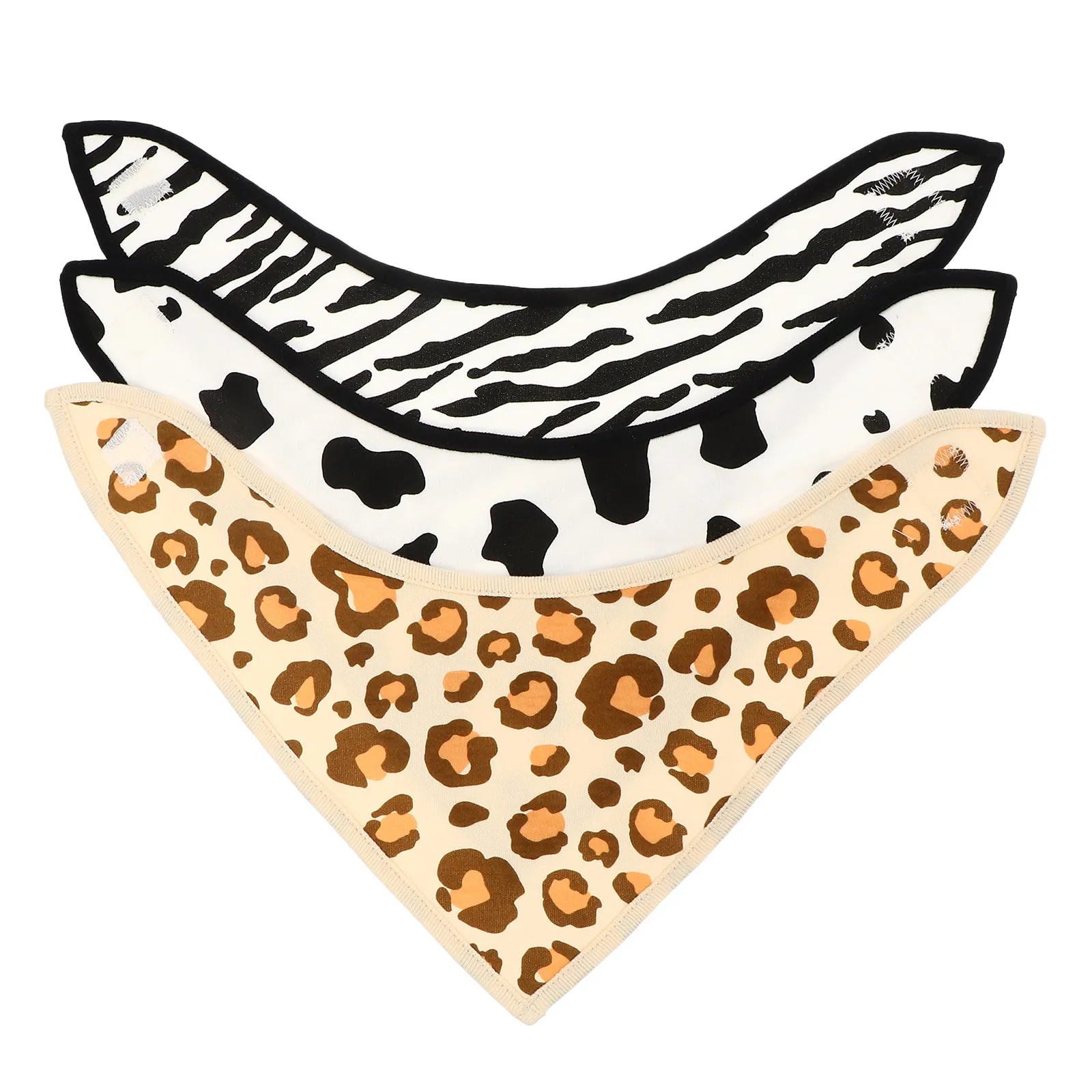 

3Pcs Cotton Baby Bibs Adjustable Drooling Bibs Super Absorbent Soft Newborn Infant Feeding Saliva Towel