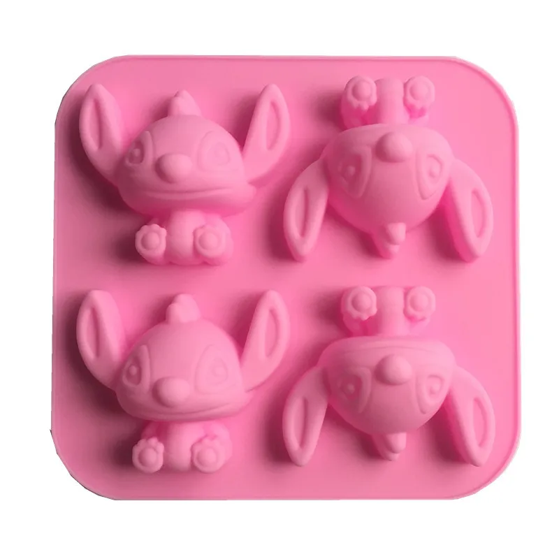 4 Even Cartoon Stitch Stitch Star Baby Silicone Molds Cake  Chocolate  Handmade Soap Mold DIY Kitchen Accessories Baking Tools