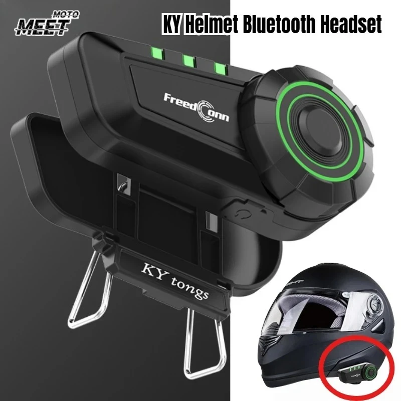 

Freedconn Ky Motorcycle Helmet Intercom Helmet Bluetooth Headsets Handsfree Communicator Up To 2 Riders Interphone FM Radio