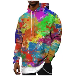 New Tie Dye Graphic 3D Print Hoodies Men's Oversized Hooded Sweatshirts Harajuku Tracksuits Y2k Pullover Tops Coat Male Clothing