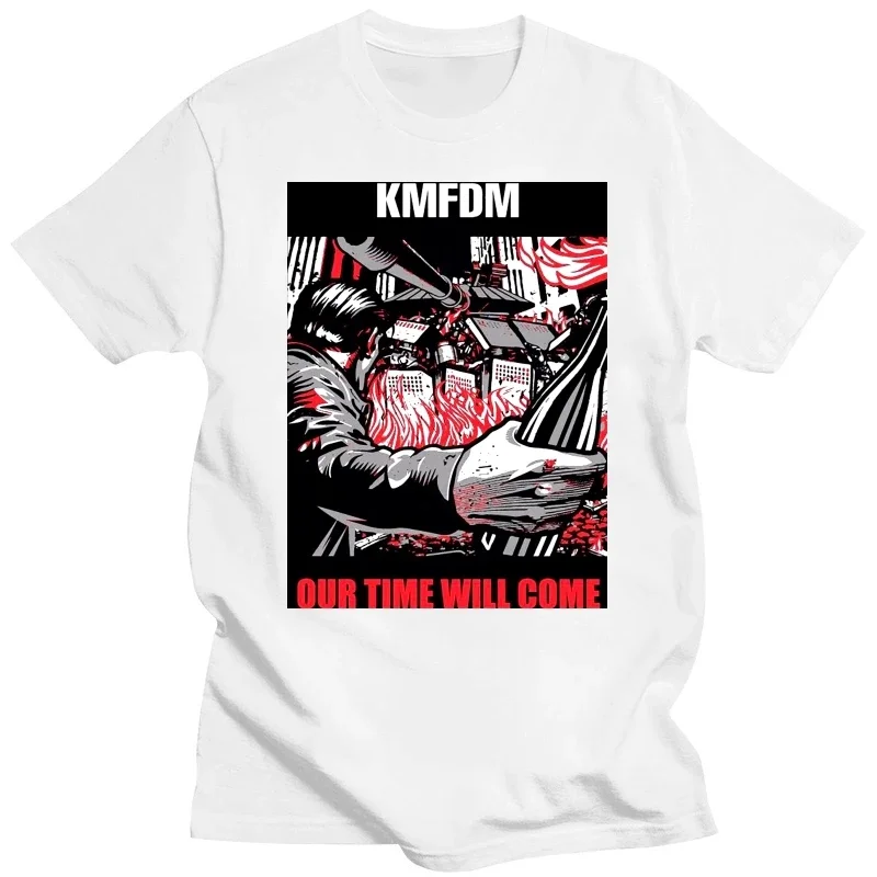 Футболка мужская из хлопка с избыточной силой Mdfmk, Классическая, Kmfdm Футболка мужская из хлопка с избыточной силой Mdfmk, Классическая, Kmfdm