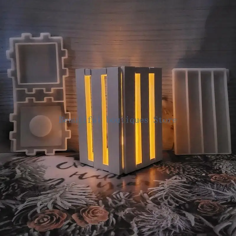 

U4LF, 2 шт., прочная силиконовая форма для легкого изготовления, принадлежности для украшения квадратного фонаря, аксессуар для