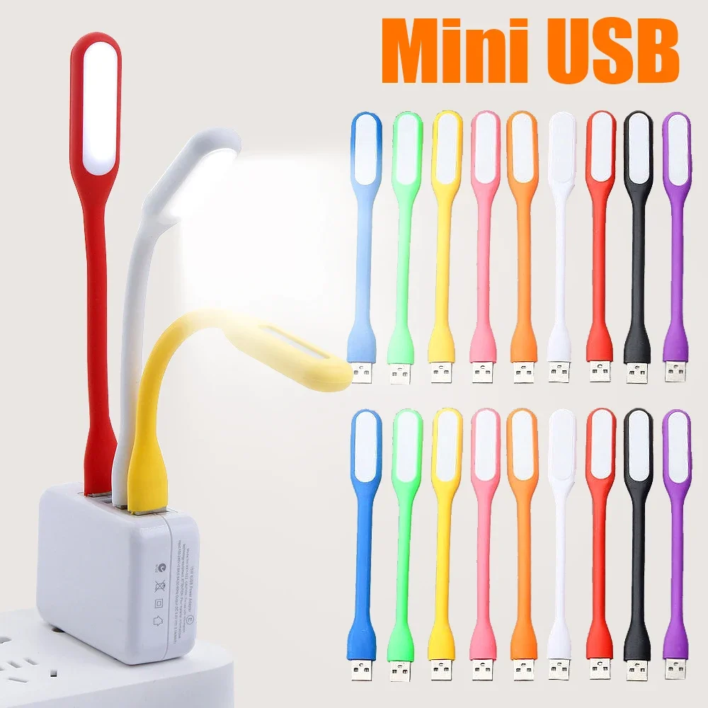 Mini lampada portatile a LED interfaccia USB atmosfera luce da tavolo notturna Home Power Bank Notebook Laptop lampada flessibile per la protezione degli occhi