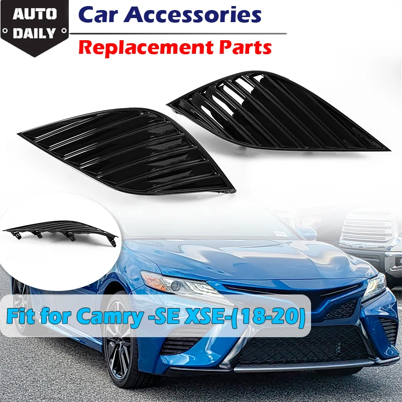 Fit For Toyota Camry SE XSE 2018-2020 Front Bumper Fog Light Cover Insert Bezel Left Right 8148106180 8148106170