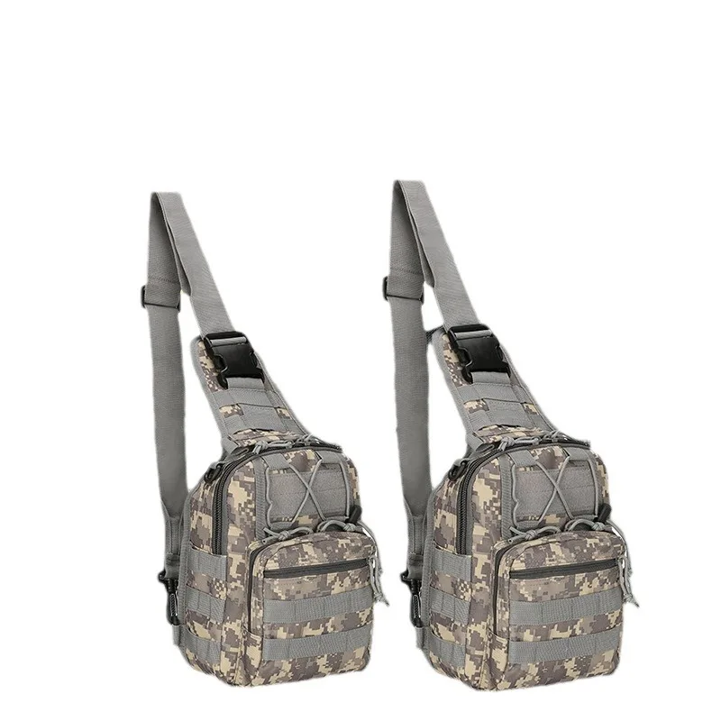 Outdoor Camouflage Ketel Borst Pack Tassen Mannen Wandelen Rugzak Nylon Jacht Vissen Molle Trekking Schoudertas