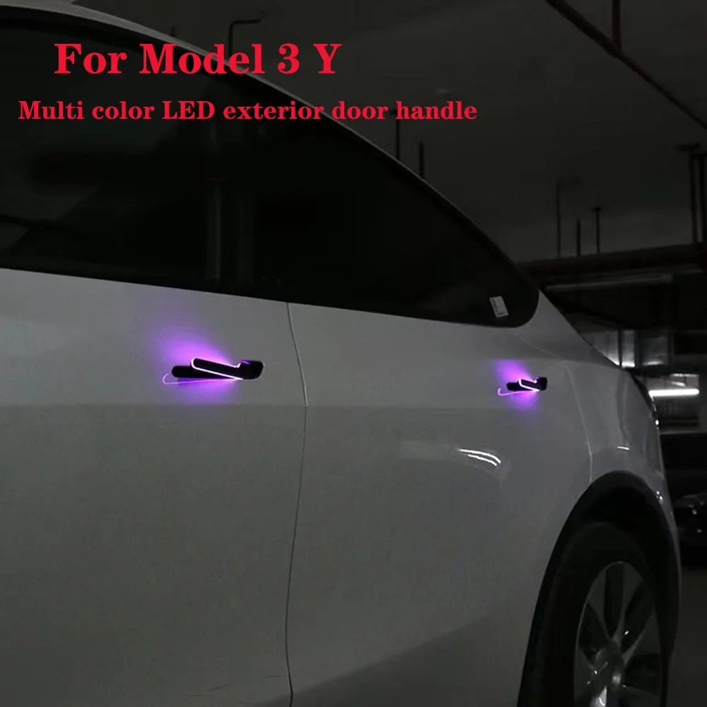 

Model 3 Y Auto Presenting Door Handle For Tesla Model 3 Model Y 2016-2023 Multi-color LED Exterior