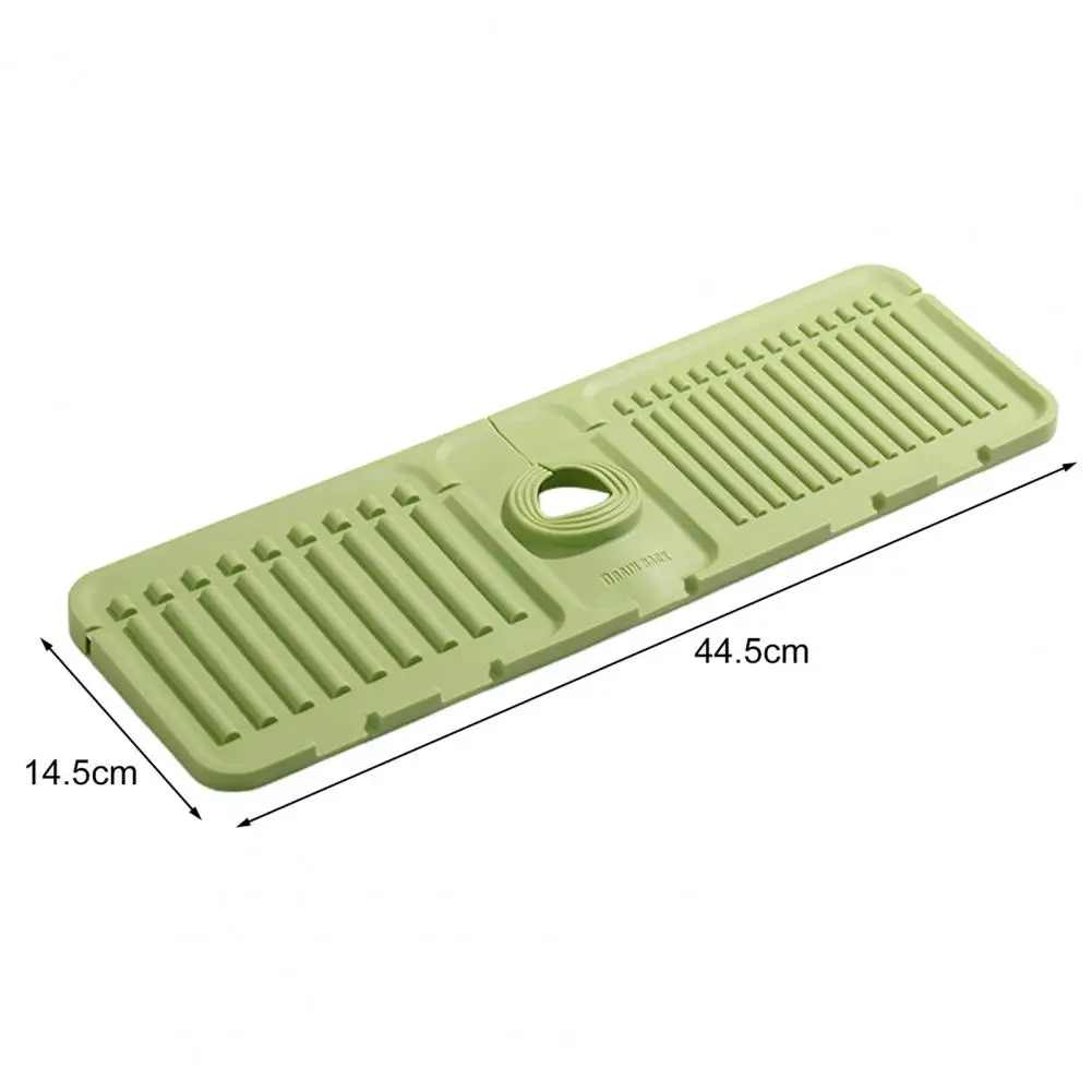 Durable Kitchen Sink Tray Multi-functional Kitchen Sink Faucet Splash Guard Silicone Drain Drying Mat Dish for Home for Kitchen
