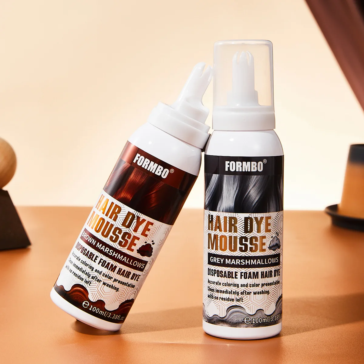 100ml Disposable Hair Dye Mousse Temporary Color Foam Easy Wash Off Cover Gray DIY Hairstyle Hair Coloring Mousse