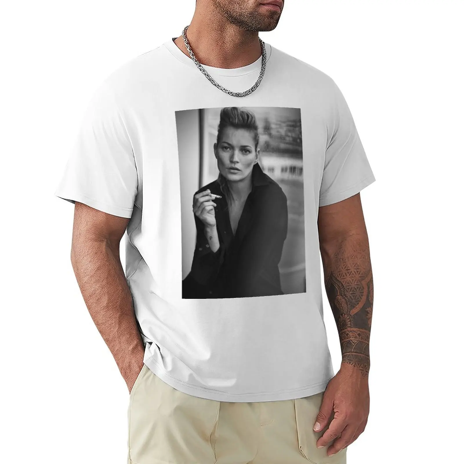 

Smoking Kate Moss black and white photo T-Shirt Blouse blank t shirts cute clothes black t-shirts for men