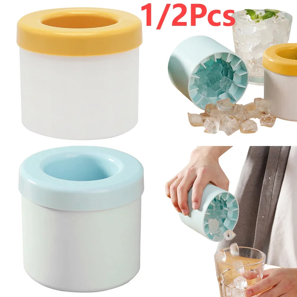 

Ice Bucket Cup Mold Cylinder Ice Lattice Mold Silicone Food Grade Ice Cubes Tray Mould Whiskey Beer Freeze Ice Maker Accessories