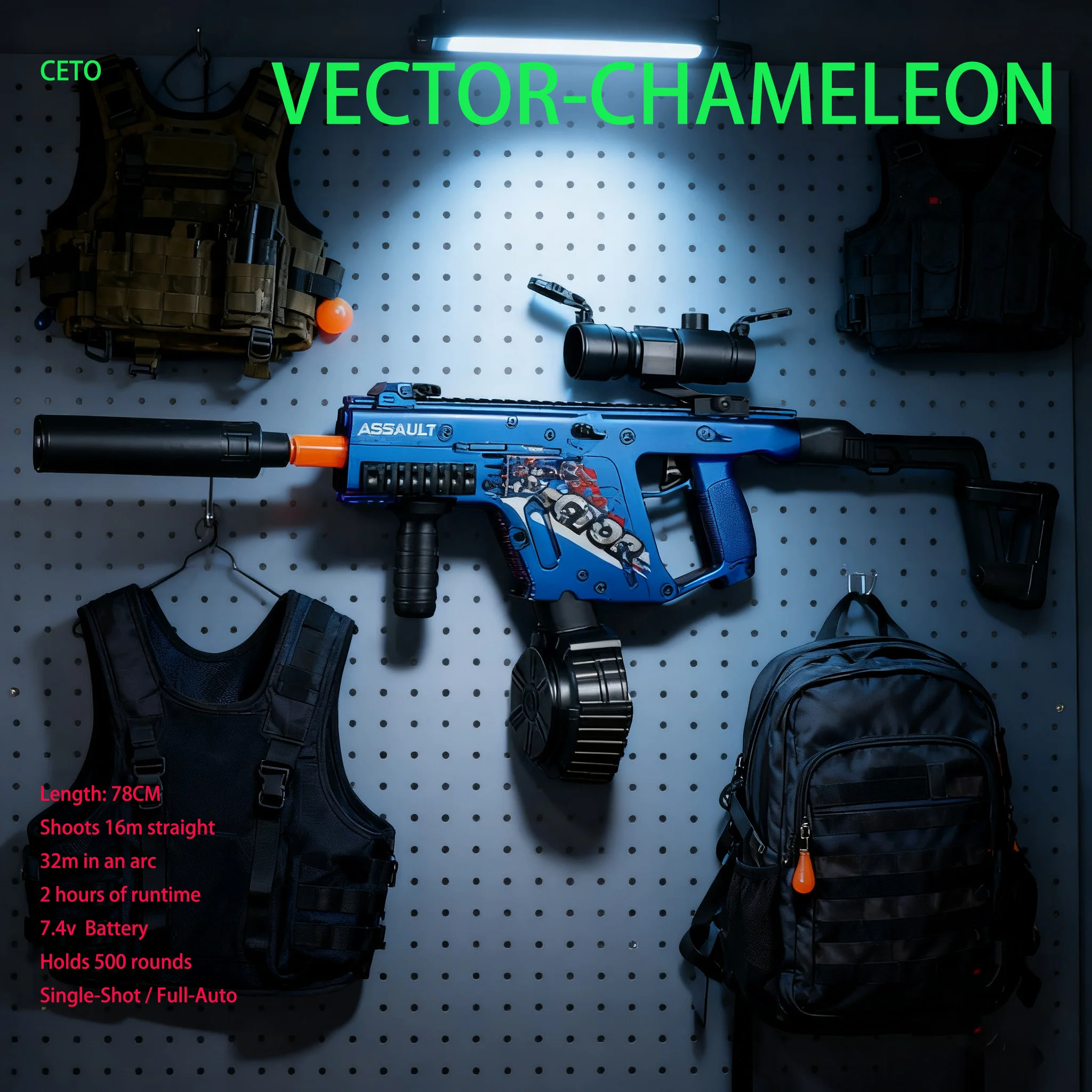 Vector Auto Gel Blasters Dominate The Field With Superior Distance Full Auto Splatter Ball Gun Long Range Outdoor Gun Toy Gifts