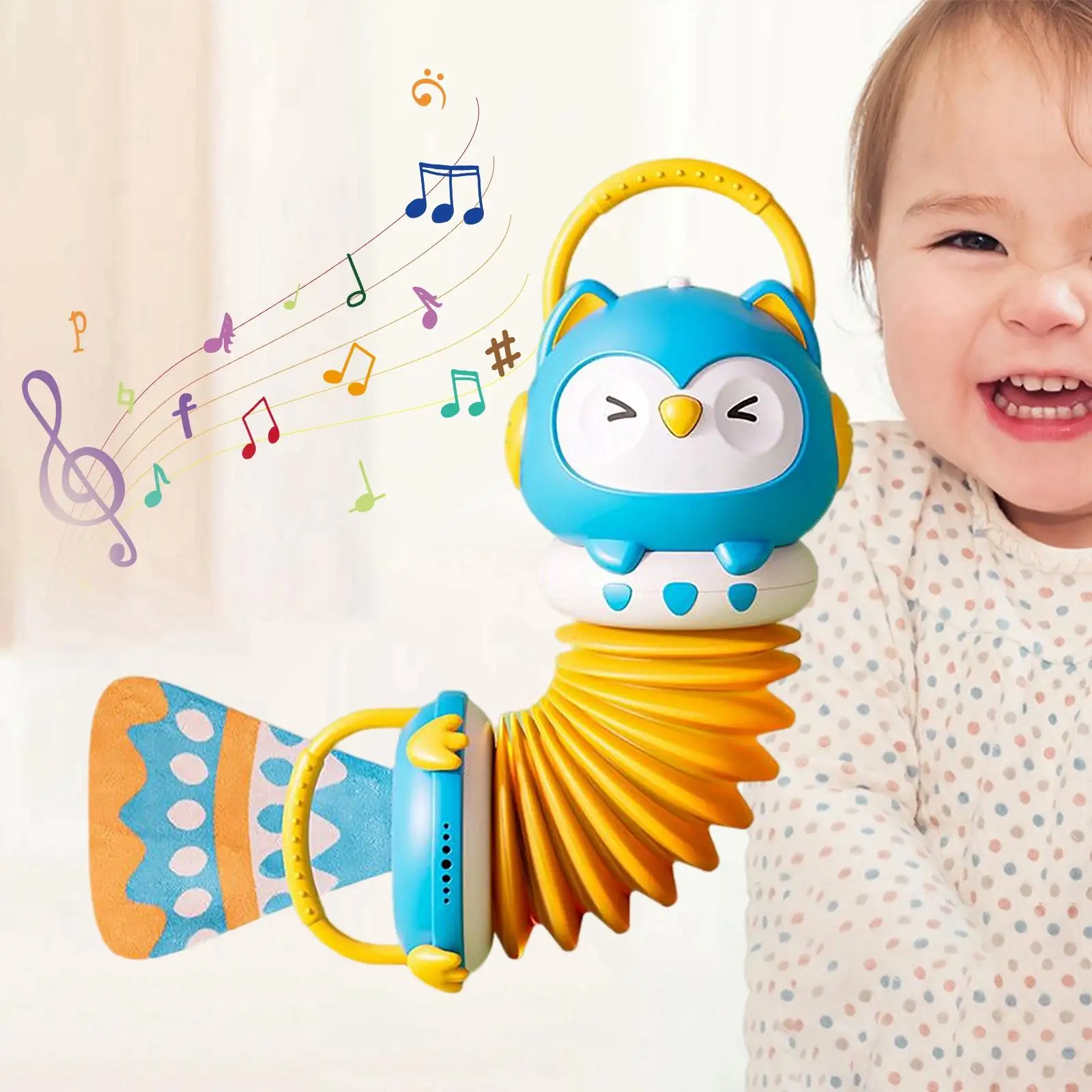 Baby Accordion Toy Stroller Pendant Music Enlightenment Learning for Toddler