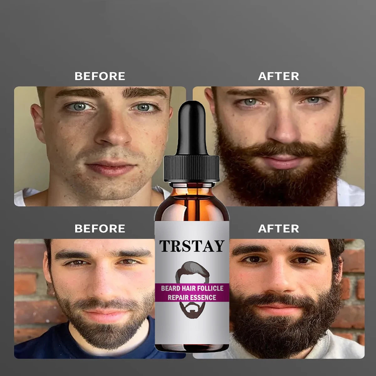 Natural Effective Beard Growth Essential Oil Enhancer Nutrient Oil for Man Home Beard Growth Liquid Hair Loss Treatment Products