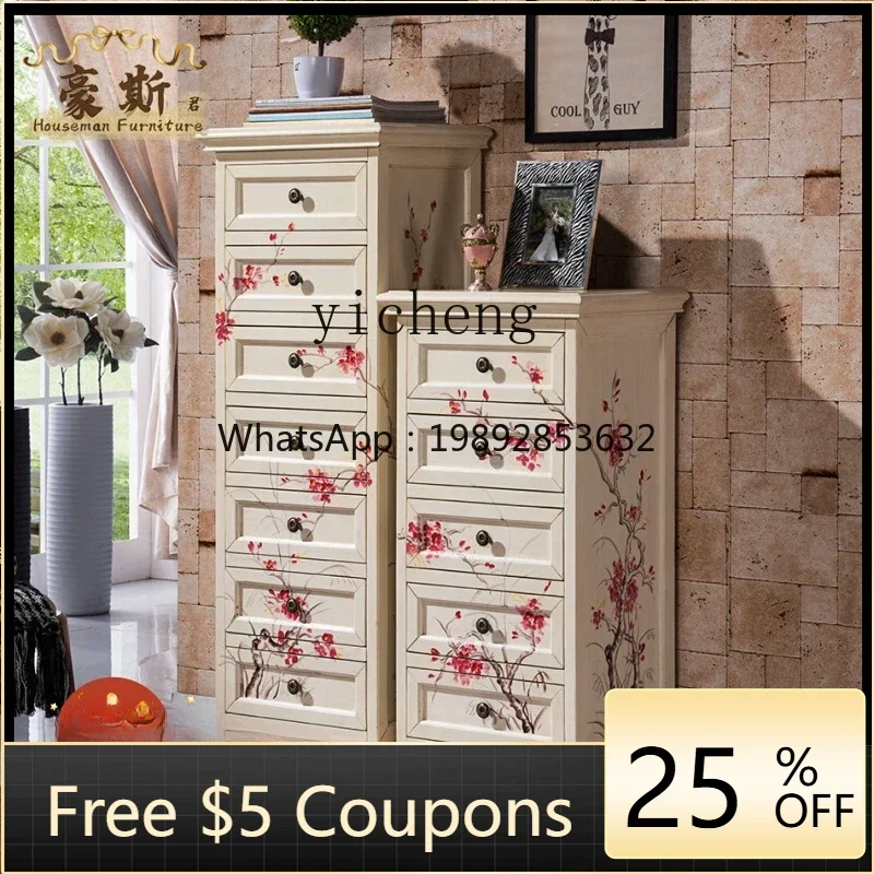 AB k Five Buckets Seven Buckets Corner Cabinet Antique Distressed Furniture Bedroom Bedside Cabinet