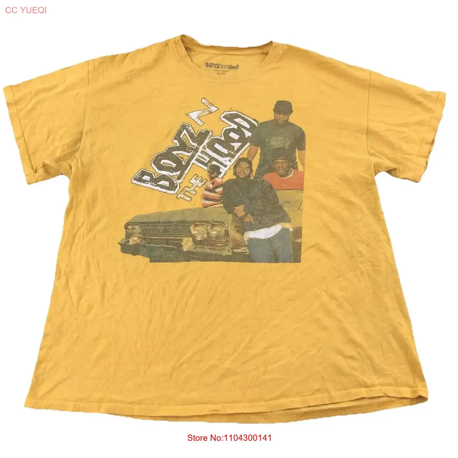 Boyz N The Hood T Shirt Mens XL Yellow Movie Tagless Hip Hop long or short sleeves vintage Washed Top For Everyday Wear