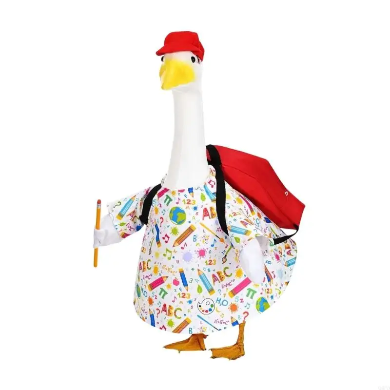   Polyester Geese Statue Clothing Set for School Season Porch Styling