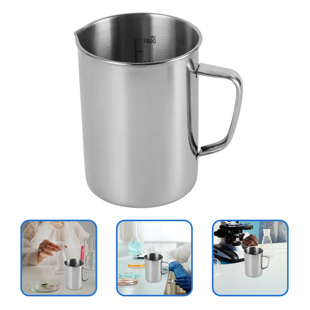

Scale Coffee Mug Experimental Measuring Cup Hutch Stainless Steel Beaker Kettle Laboratory