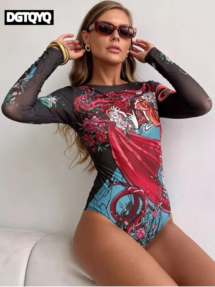 

New High Waist Sexy Swimsuit Women Summer Bathing Suit Bikini Set Long Sleeve Swimwear Women Beach Swimming Suit For Female