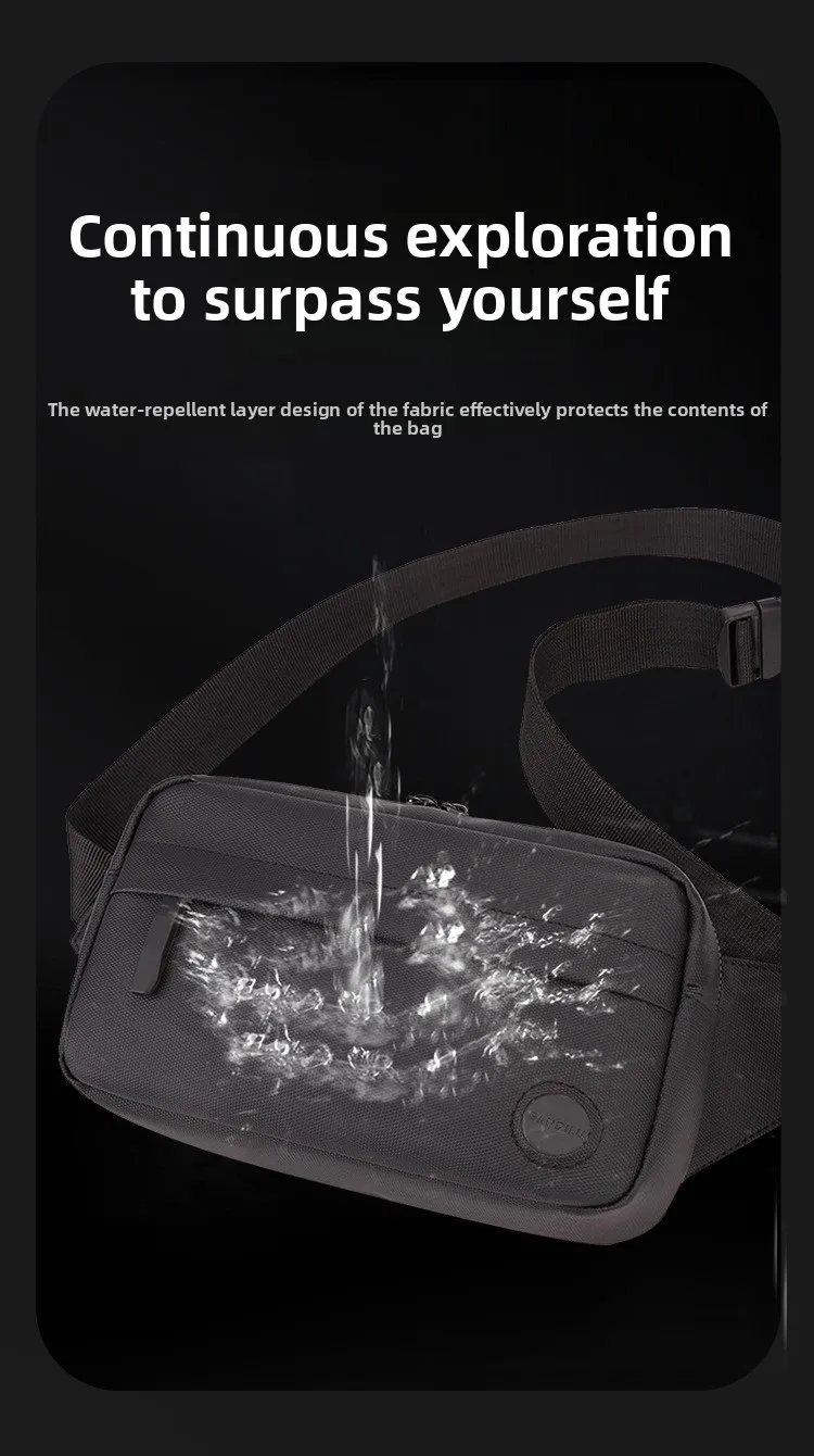 New 2025 Men's Diagonal Cross Chest Bag, Contrasting Color Shoulder Bag, Outdoor Leisure High-end Chest Bag, Waist Bag for Men