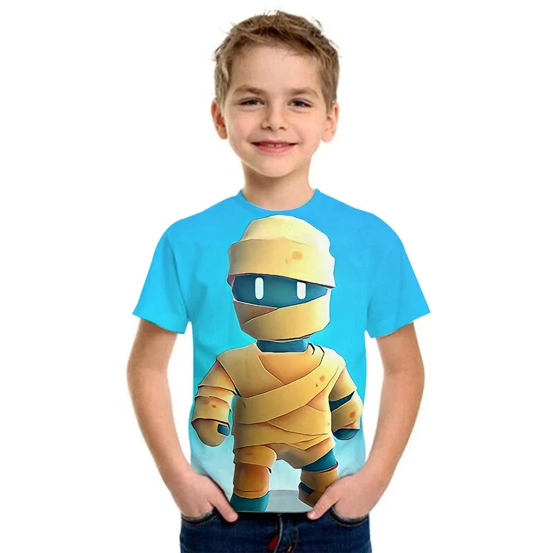 Stumble Guys 3d Kids T Shirt Boys Girls Harajuku 3d Shirt Cartoon Funny T-shirts Wednesday Stumble Guys 3d Children\'s Clothing