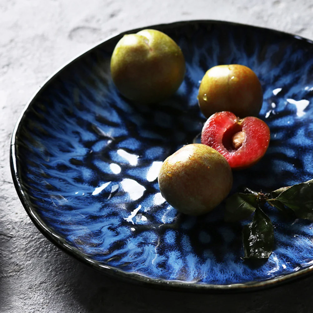 

1Pcs Ceramic Western Food Plate Steak Snack Dish Pasta Dessert Tray Tableware for Hotel Restaurant Home Use Ceramic Dish