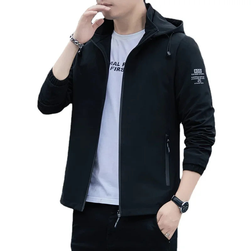 

Men's Coat 2024 Spring and Autumn New Hooded Casual Sports Windbreaker Detachable Casual Comfortable Jacket